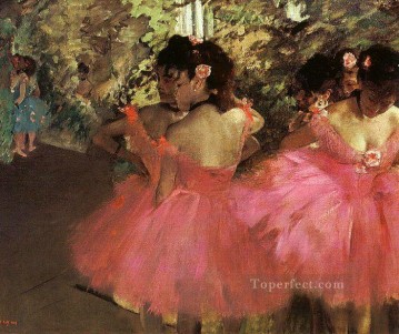 Bailarines de ballet impresionista rosa Edgar Degas Pinturas al óleo